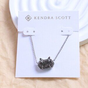 Kendra Scott - Elisa Cat Platinum Drusy Necklace Silver